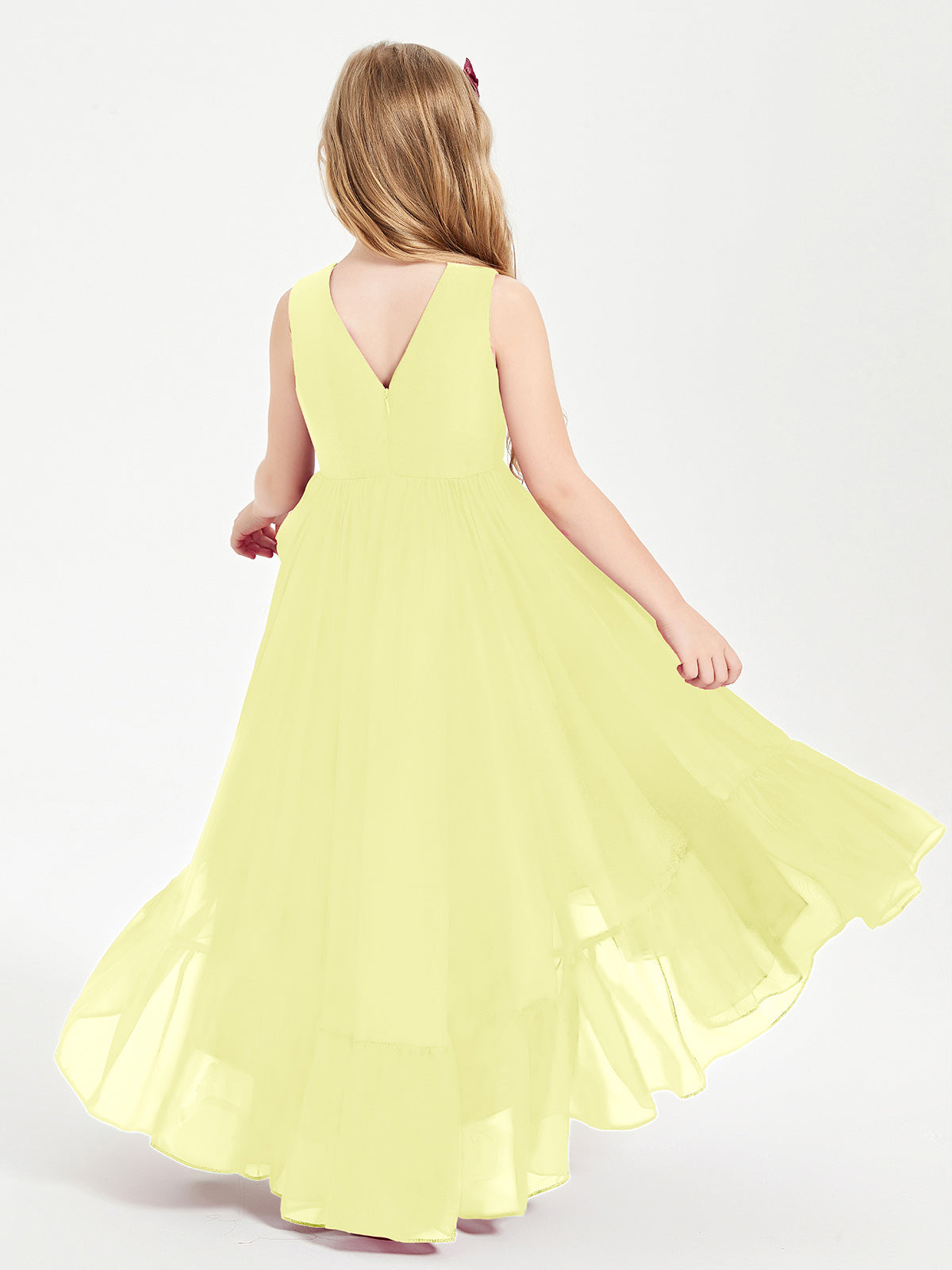 Cascading Skirt Boho Dresses for Junior Bridesmaids Daffodil